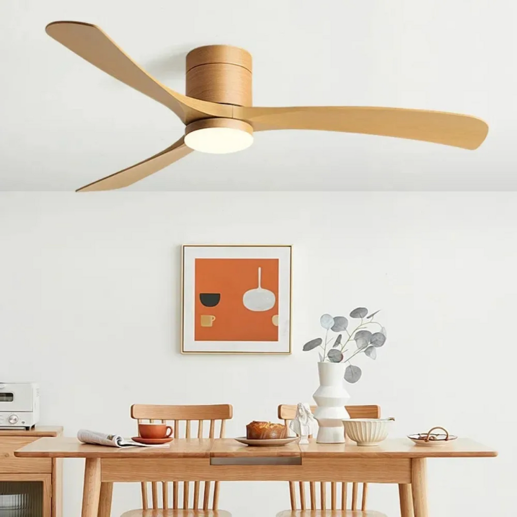 Ventilador de teto moderno com Iluminação e Controle Remoto - ZenithBreeze X2