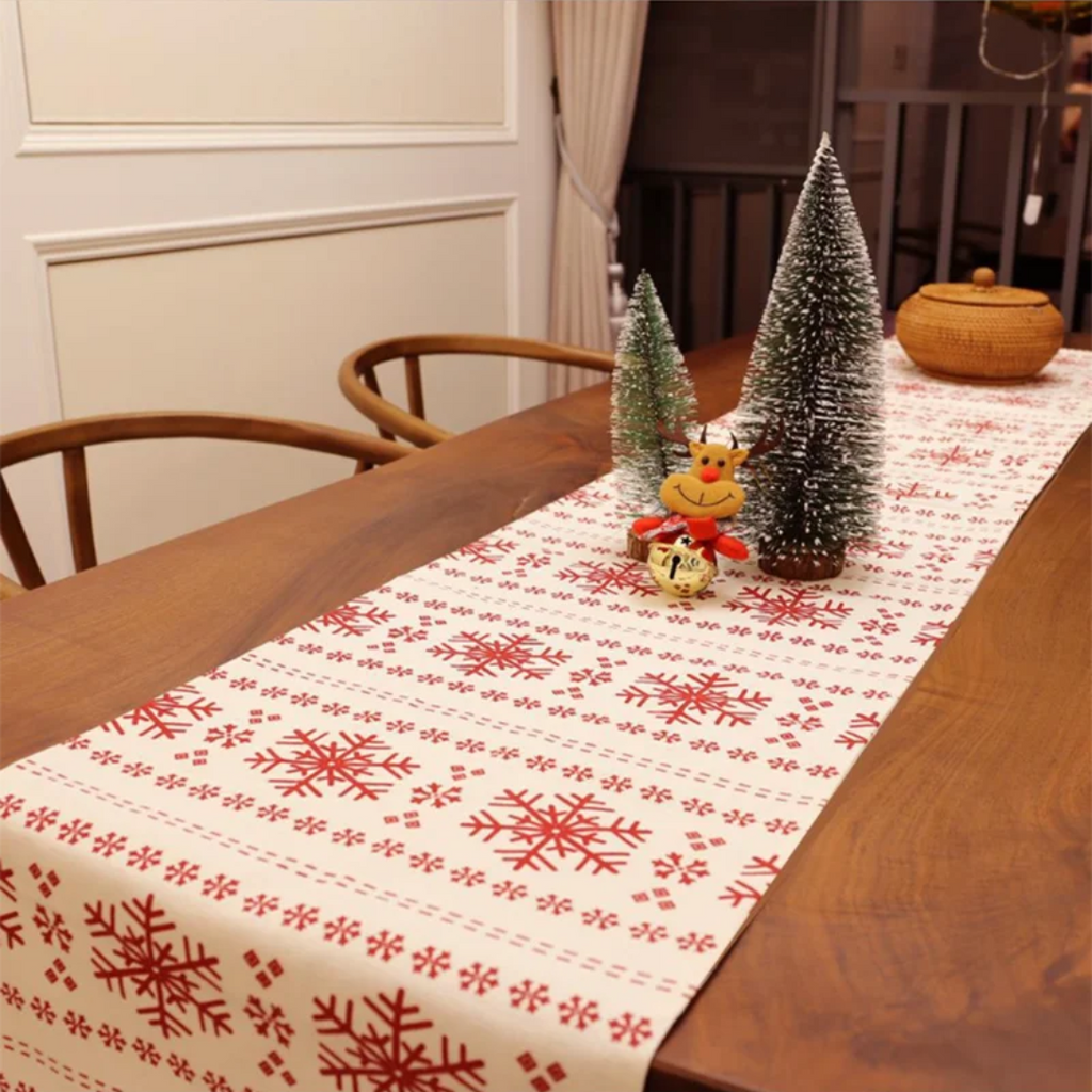 Caminho de Mesa Natalino Floco de Neve