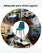 Capa de Cadeira Jacquard à Prova d'Água Curta e Ajustável para Sala de Jantar ou Festa