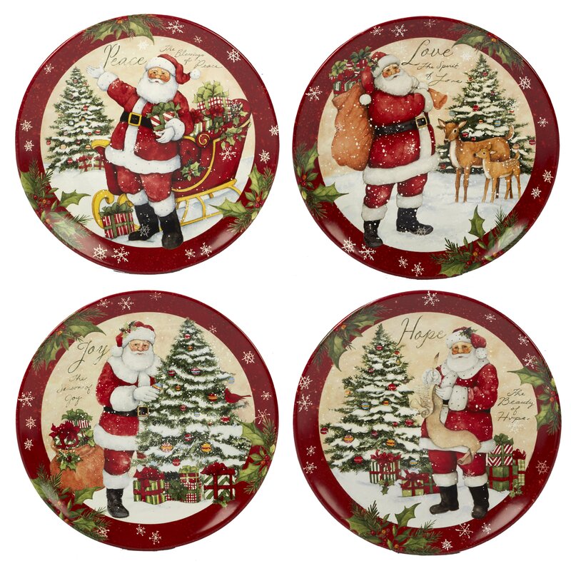 Conjunto de Louça Casa do Natal com 16 Peças, Serviço para 4 Pessoas