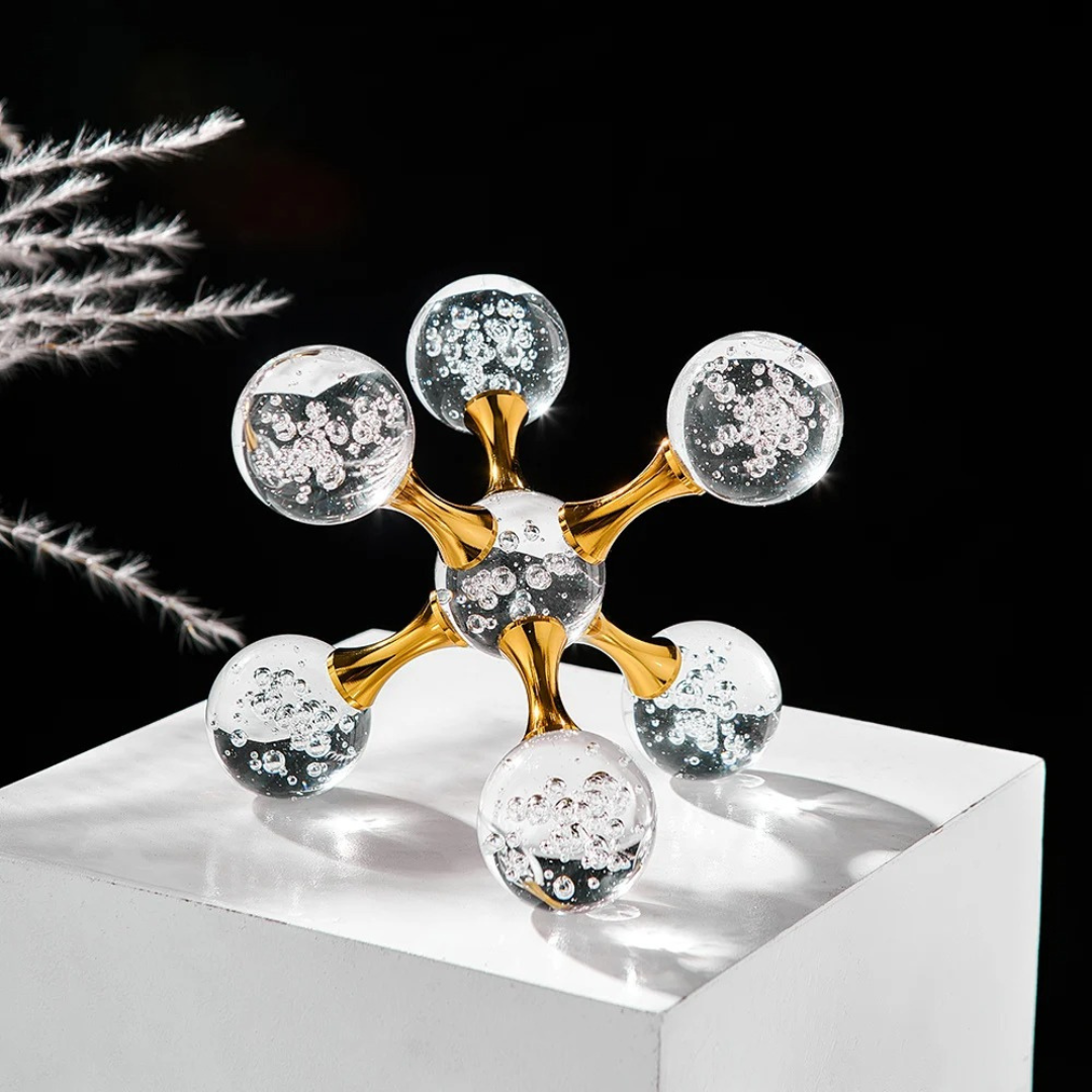 Decoração de Mesa Moderna com Bola de Cristal de Luxo