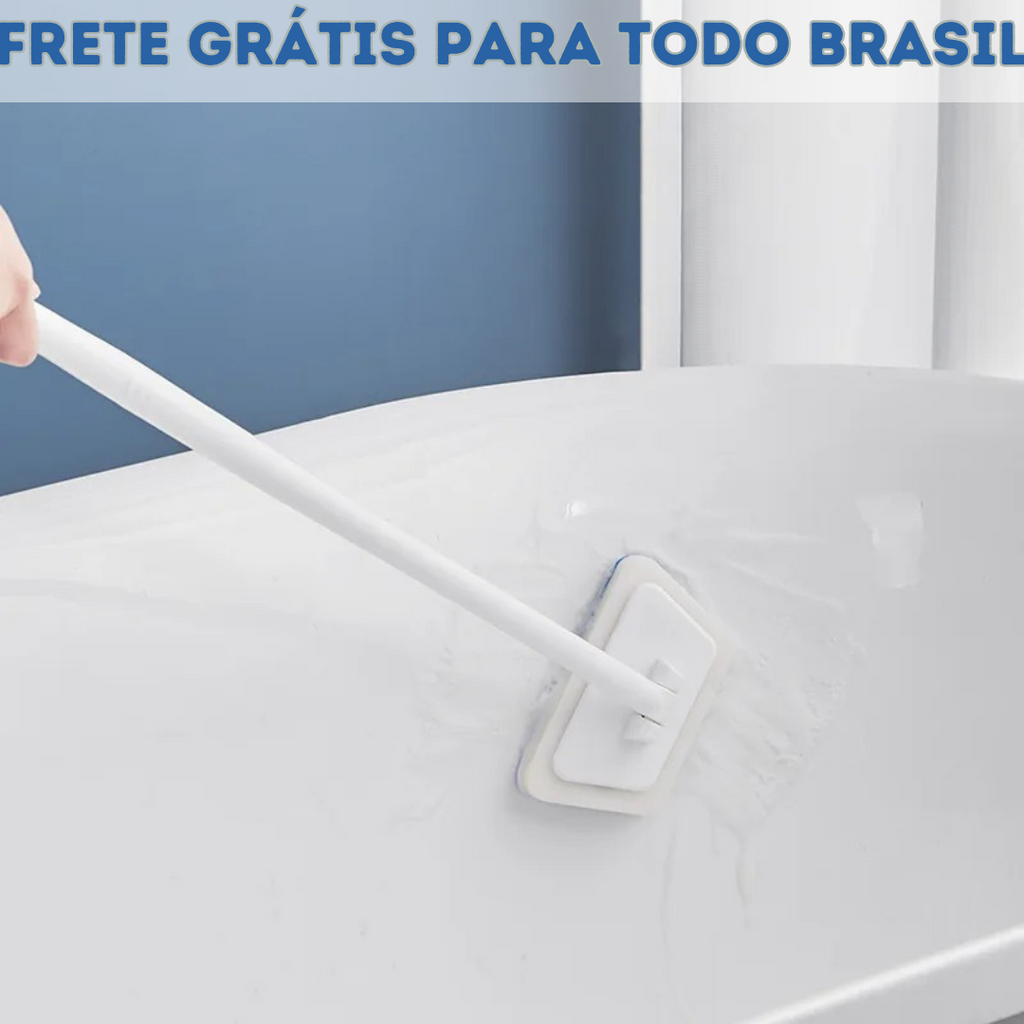 Escova de Limpeza Multifuncional com Cabo Longo Removível - PAGUEI 1 E LEVE 3 + FRETE GRÁTIS
