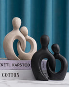 Escultura Decorativa de Casal para Sala Quarto ou Escritório