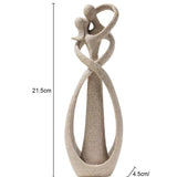 Escultura de Casal Abraçado Decoração Afetiva para Sala Quarto ou Escritório