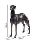 Estátua de Cachorro Galgo em Resina Decoração Elegante para Sala ou Escritório