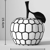 Estátua de Frutas Preto e Branco em Resina Decoração Minimalista para Mesa e Sala