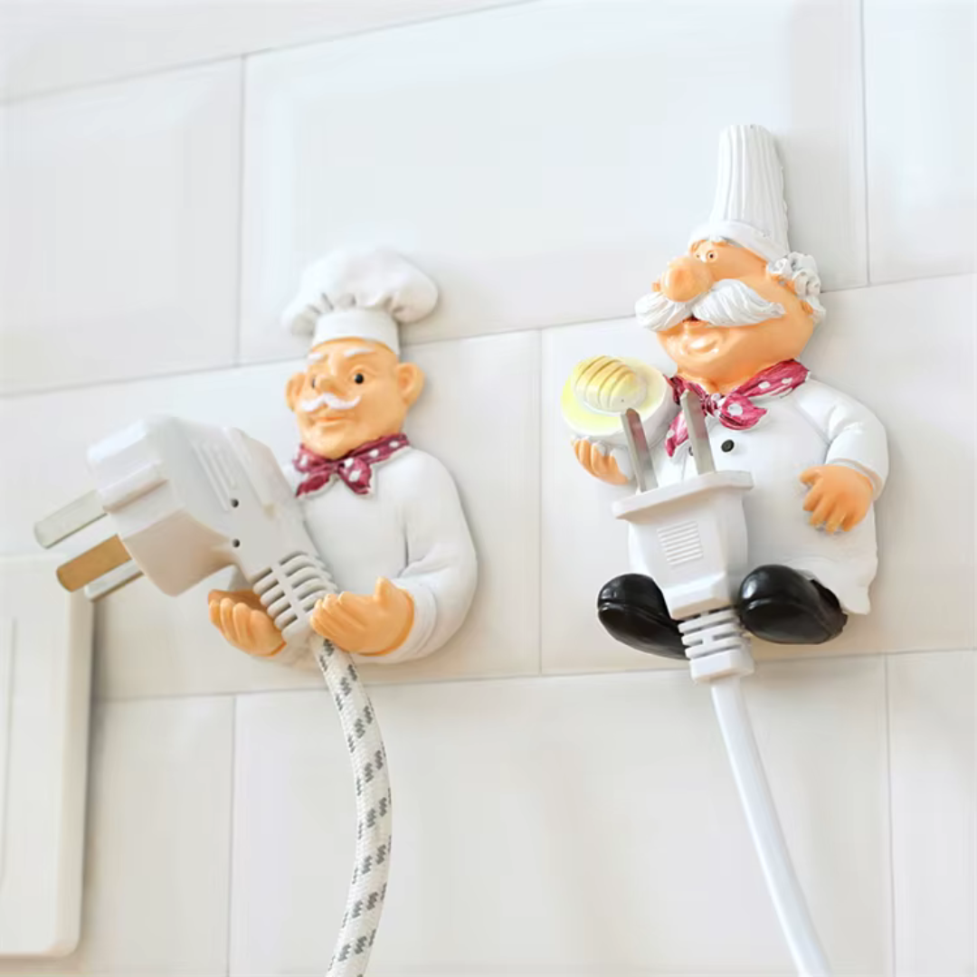 Estatuetas de Parede Chef com Ganchos