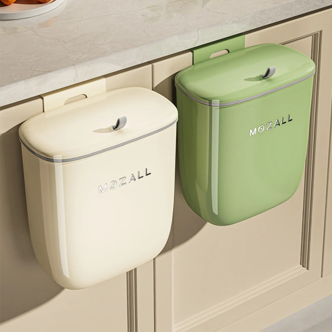 Lixeira de Compostagem Suspensa com Tampa para Cozinha
