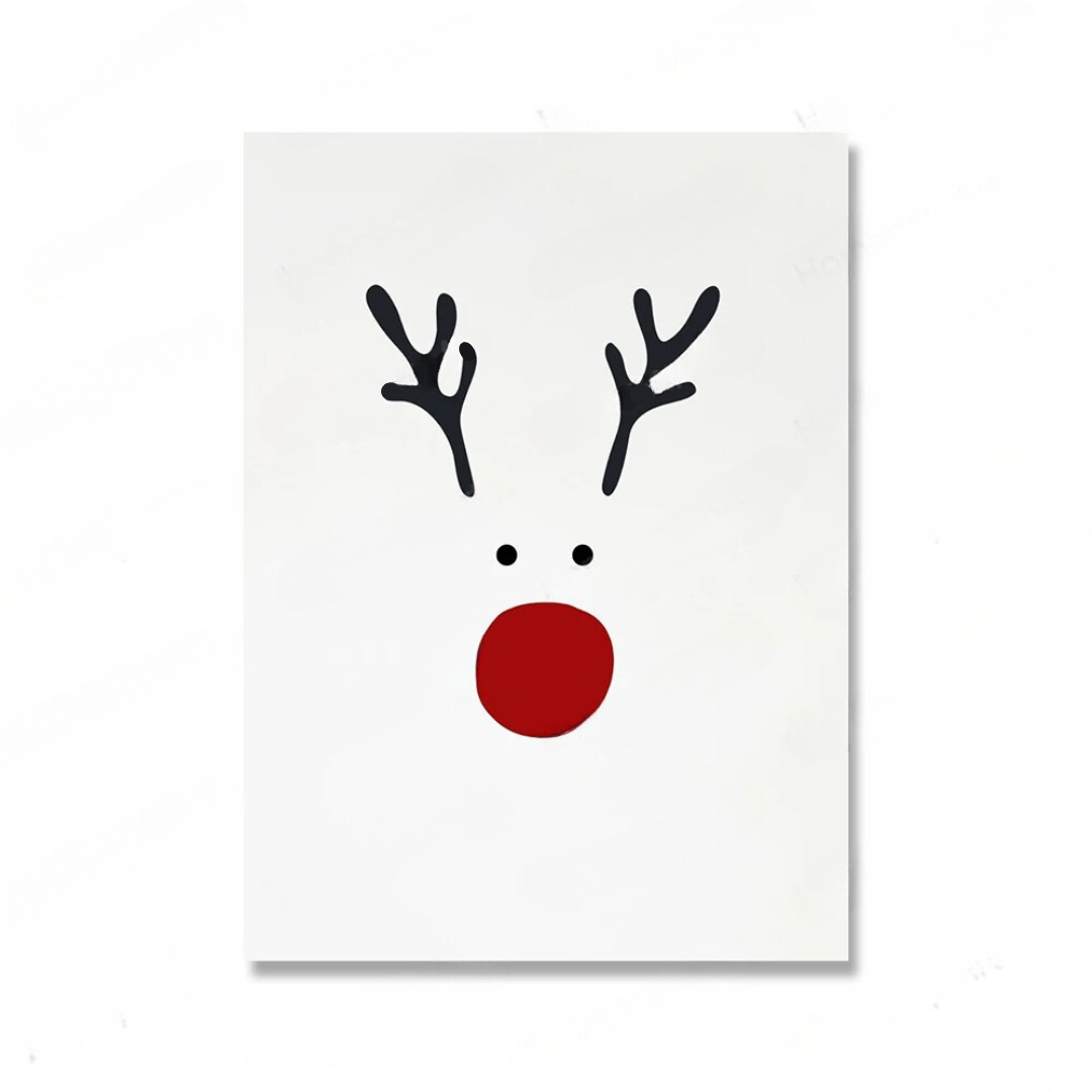 Pôster Natalino Minimalista em Tela para Decoração de Parede