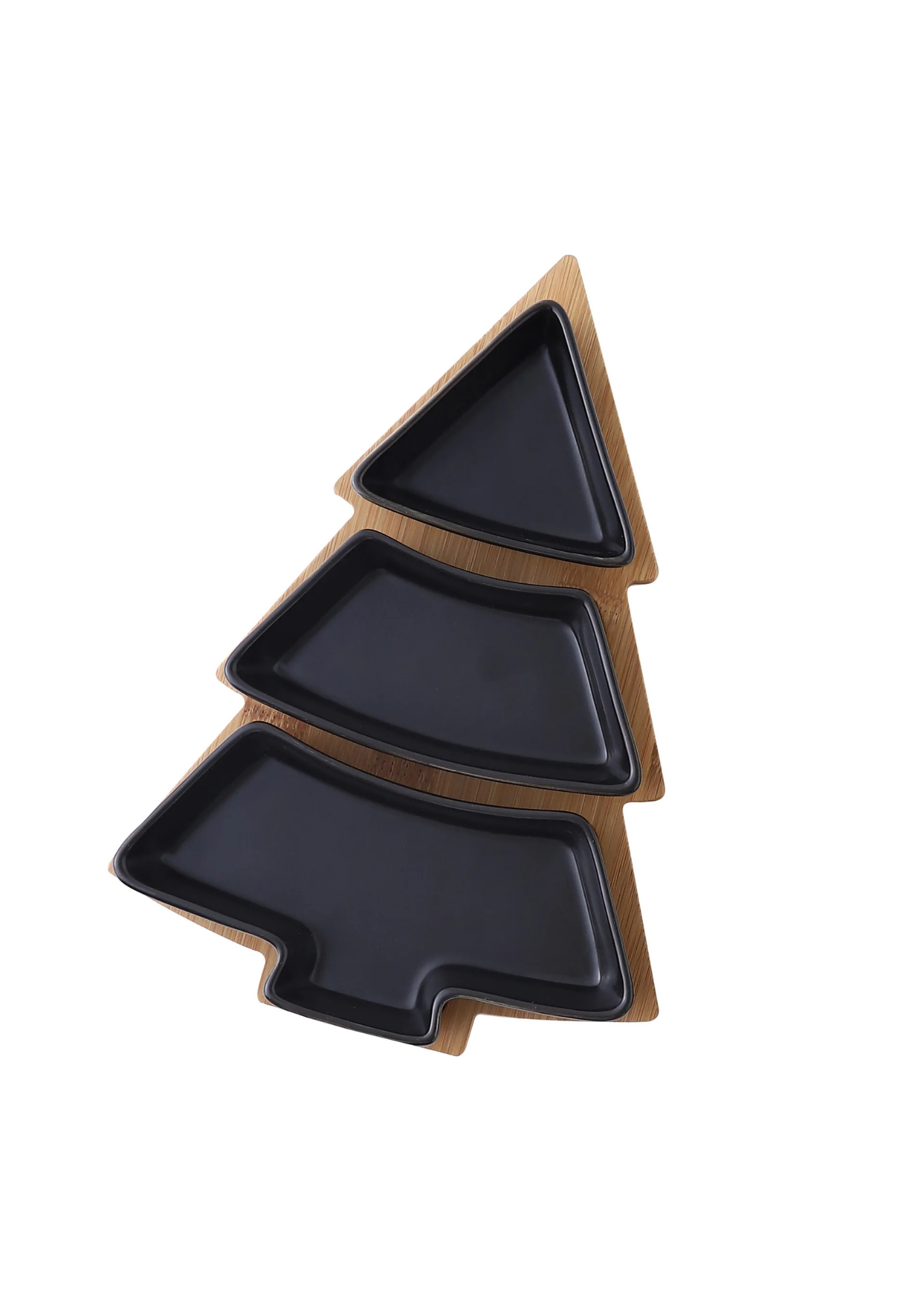 Prato de Sobremesa em Cerâmica Formato Árvore de Natal