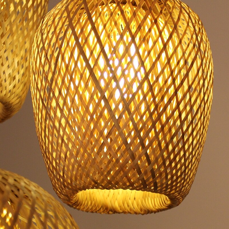 Conjunto de Luminárias pingentes decorativos de Bambu Artesanal - Sakura Ikiro PLUS Collection