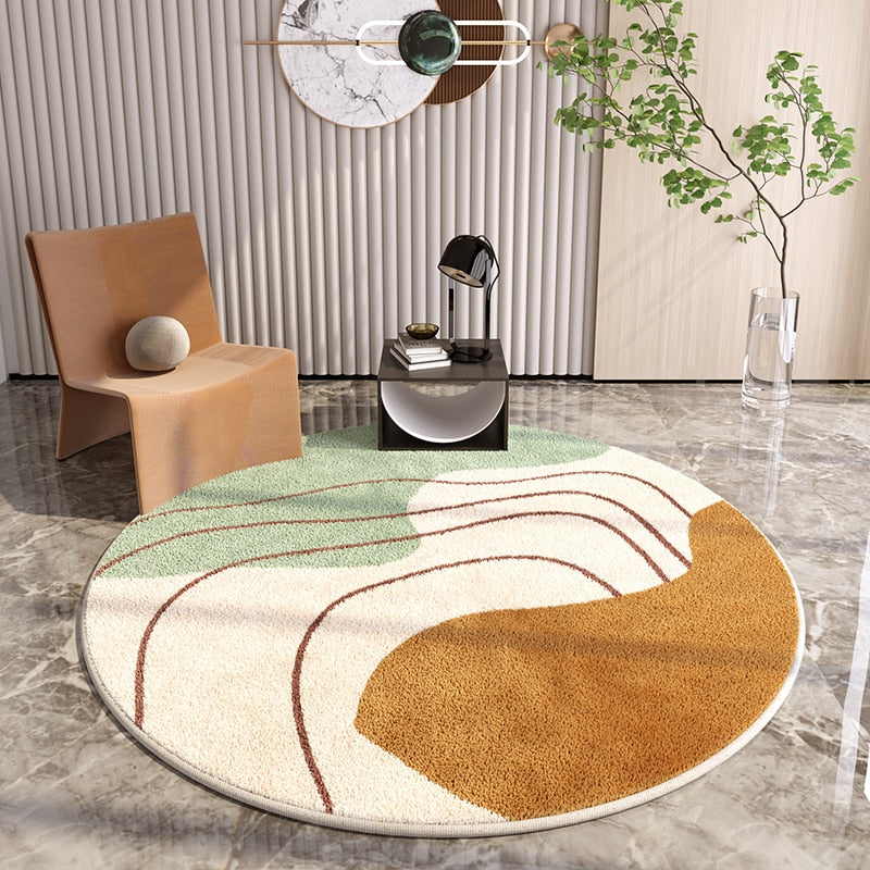 PROMO OUTLET - Tapete Decorativo Orgânico Moderno Redondo - Coleção America