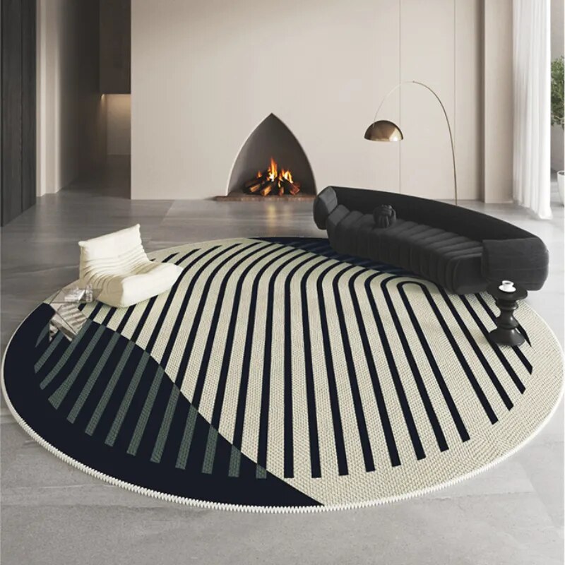 PROMO OUTLET - Tapete Decorativo Orgânico Moderno Redondo - Coleção Paris