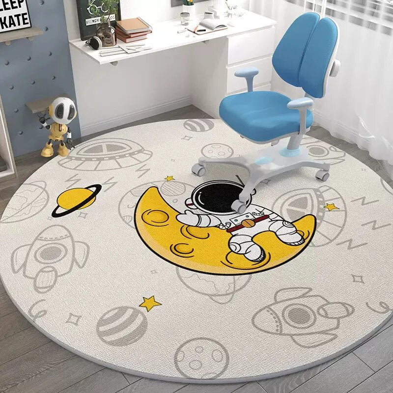 Tapete Redondo para Quarto Infantil - Coleção Astronauta