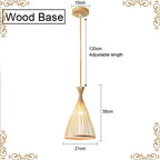 Luminária pingente decorativa de Bambu Artesanal - Sakura Ikiro Collection