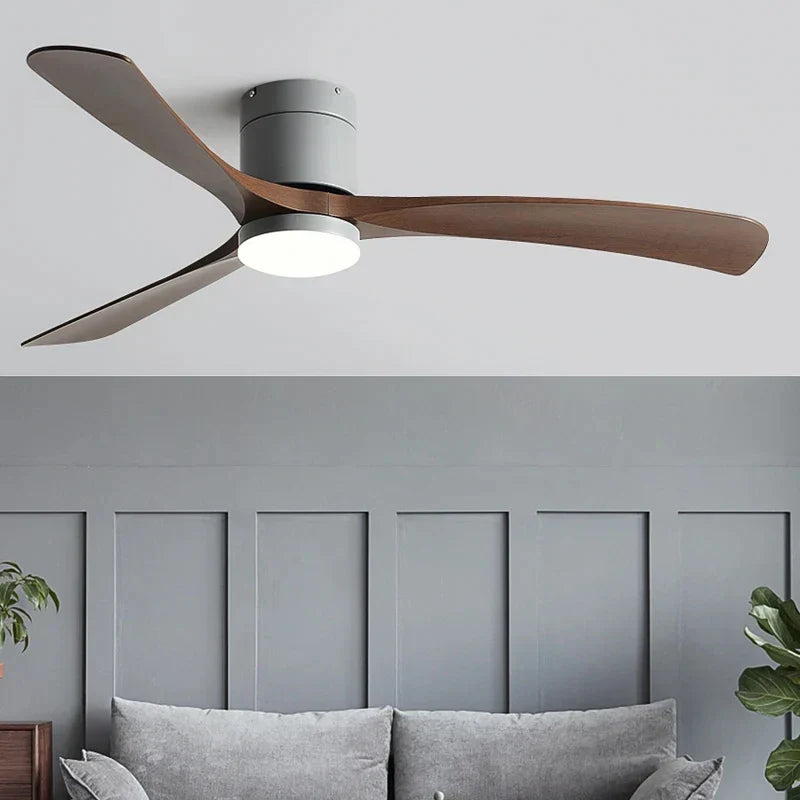 Ventilador de teto moderno com Iluminação e Controle Remoto - ZenithBreeze X2