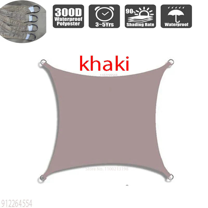 Toldo quadrado Portátil Impermeável Flexível e Resistente Com Proteção UV