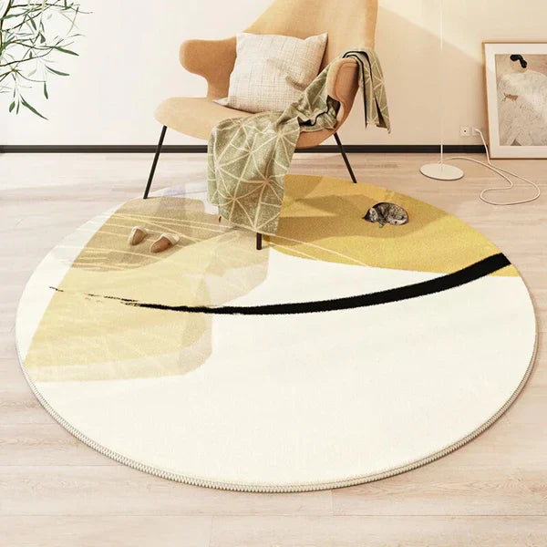 PROMO OUTLET - Tapete Decorativo Orgânico Moderno Redondo - AbstractArt!