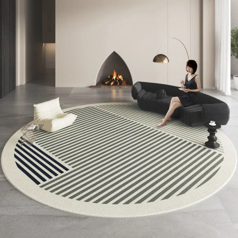 PROMO OUTLET - Tapete Decorativo Orgânico Moderno Redondo - Coleção Paris