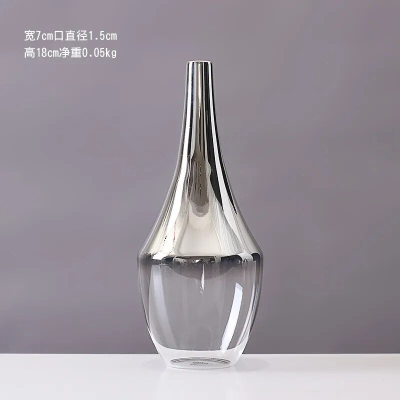 Vaso decorativo moderno para planta de vidro