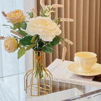 Vaso Decorativo em Ferro Forjado com Recipiente Hidropônico Moderno e Minimalista