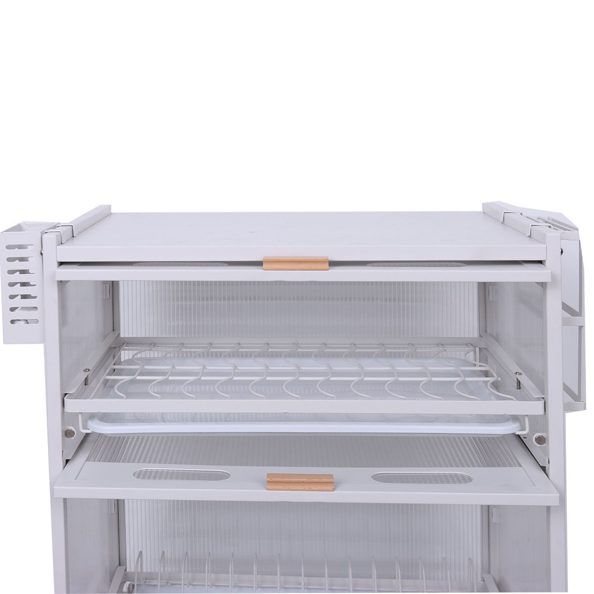Rack Escorredor Organizador Duplo Com Gaveta