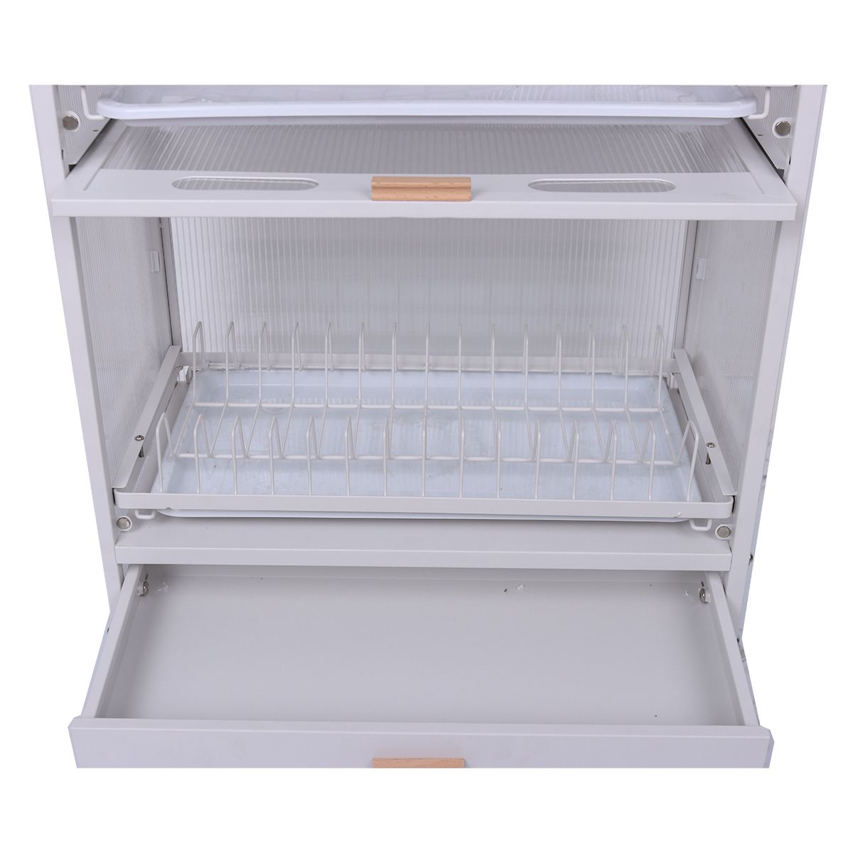 Rack Escorredor Organizador Duplo Com Gaveta