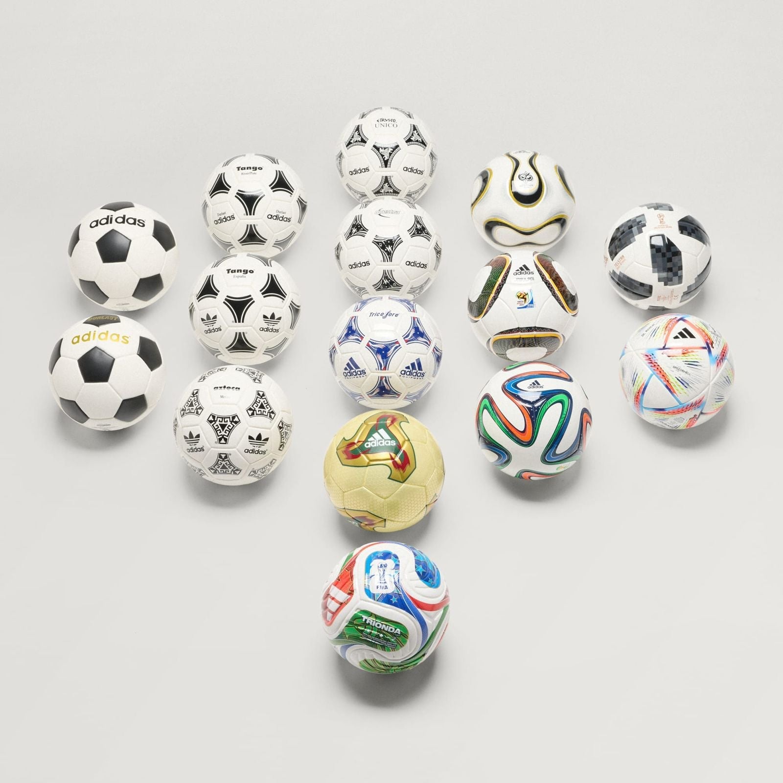 Kit de Minibolas Históricas da Copa do Mundo