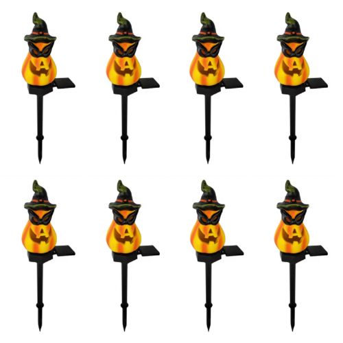 Kit Luminária Solar Abóbora Decorativa - Halloween