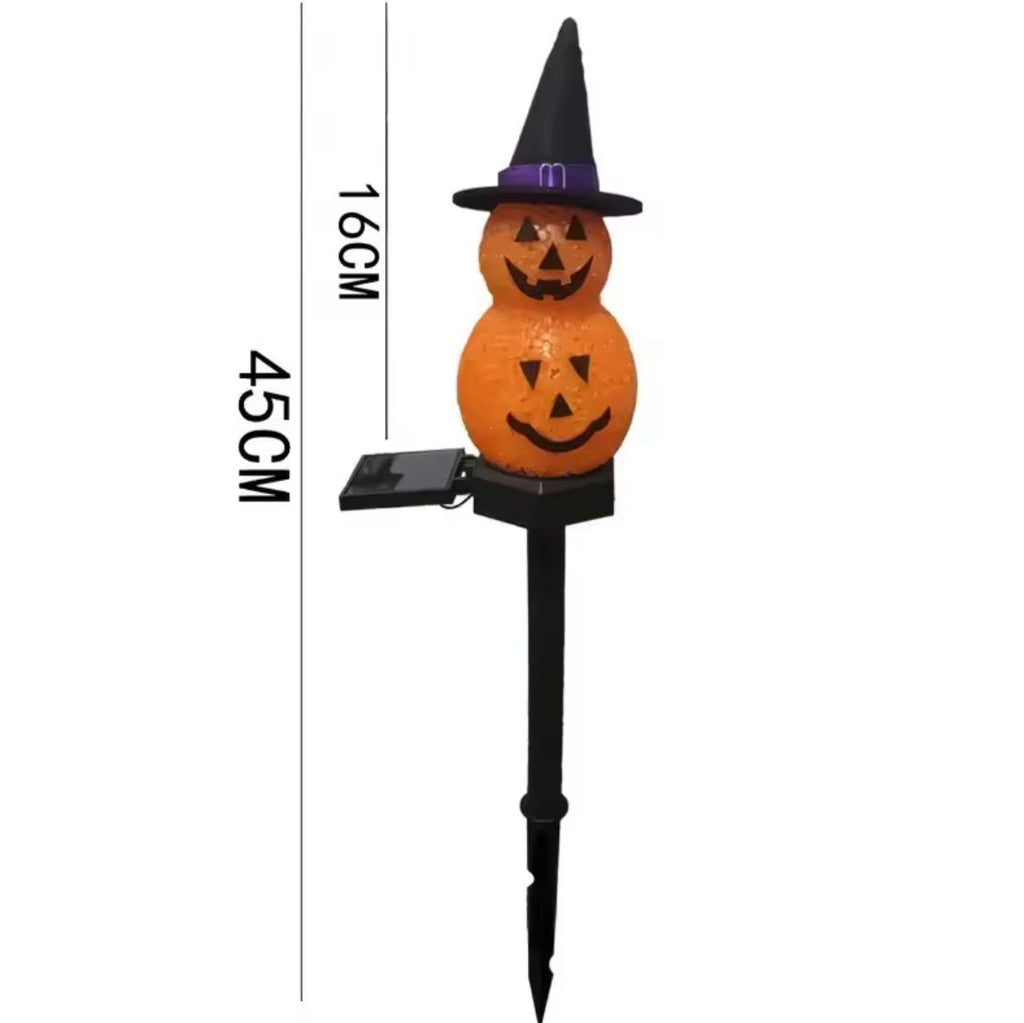 Kit Luminária Solar Abóbora Decorativa - Halloween