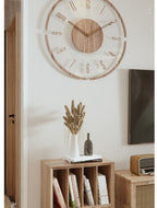 Relógio de Parede Decorativo Moderno de Madeira - WoodCraft Elite